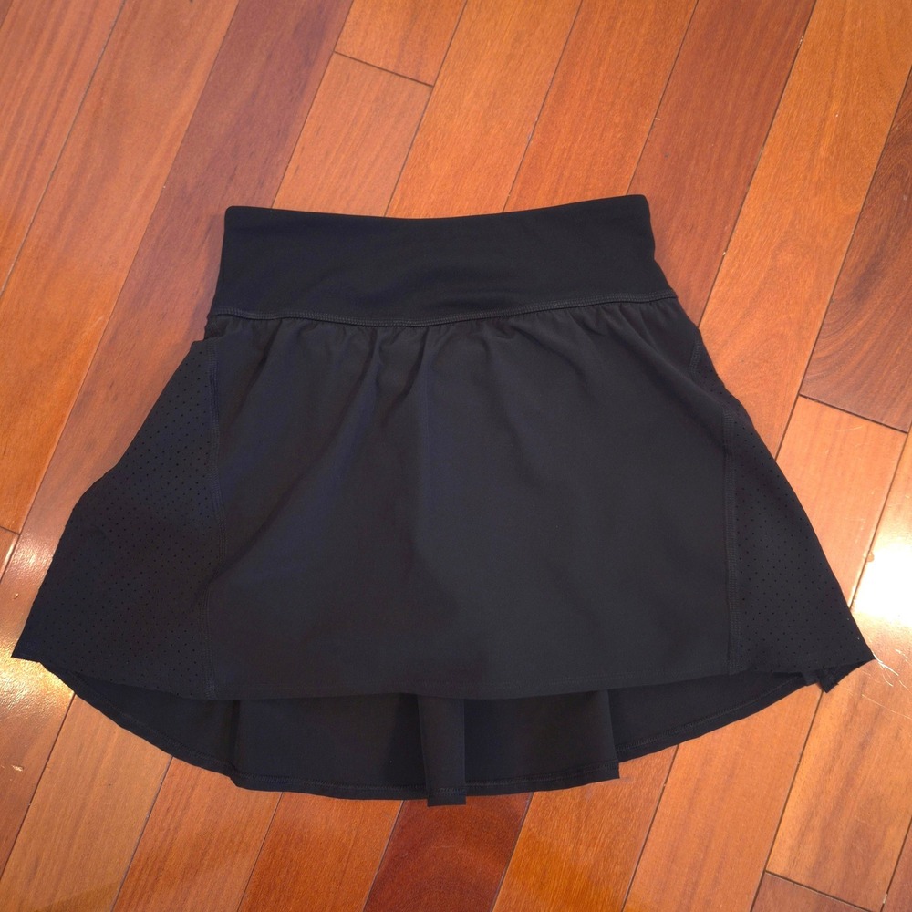 Spanx Get Moving Skort Womens XS Black Athletic Tennis Golf Skirt 50196R